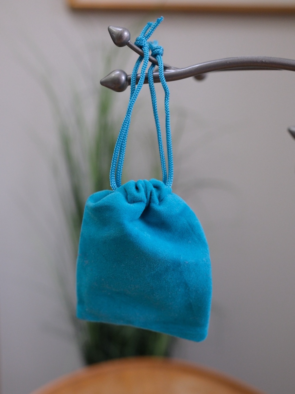 Turquoise Velvet Drawstring Jewellery Gift Pouch